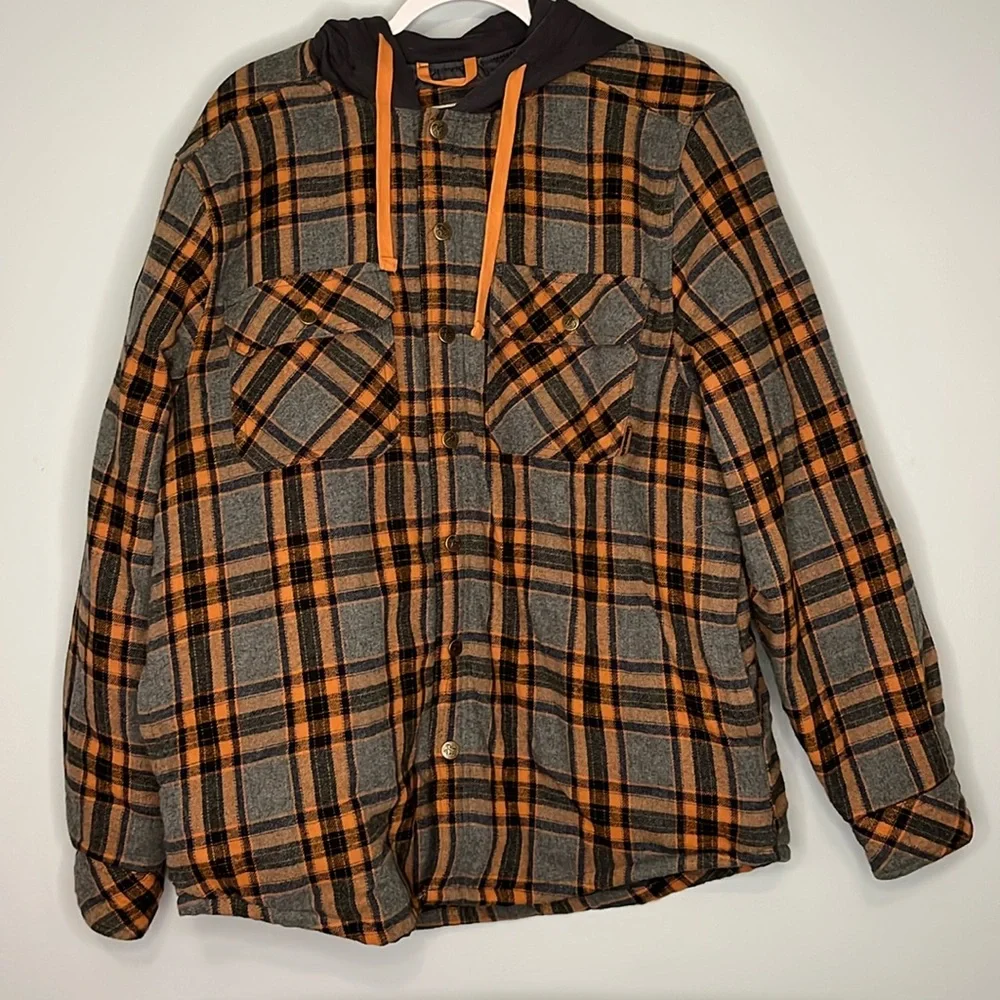 Men's flannel shirt jacket - Picture 1 of 3